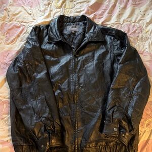 Croft & Barrow Men's Black Faux Leather Jacket